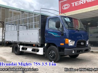 hyundai mighty 75s thùng bạt inox bửng nhôm